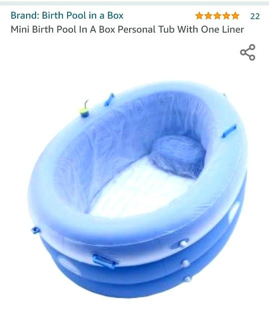 New, never opened home birth tub and liner