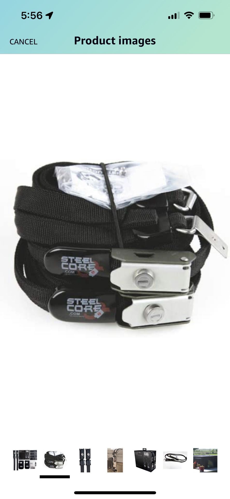 New Set Of 2 SteelCore Spa Hot Tub Security Straps (Black)
