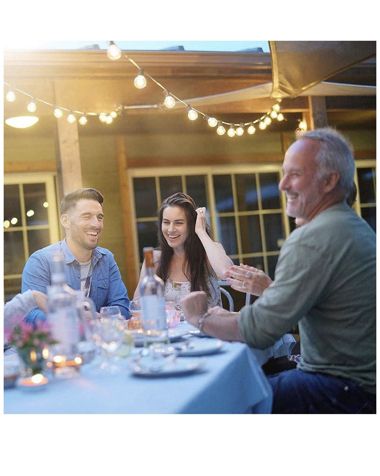 String Lights 25FT with 27 Edison Bulbs with 2 Spare - Outdoor Patio Lights String Led Waterproof UL Listed