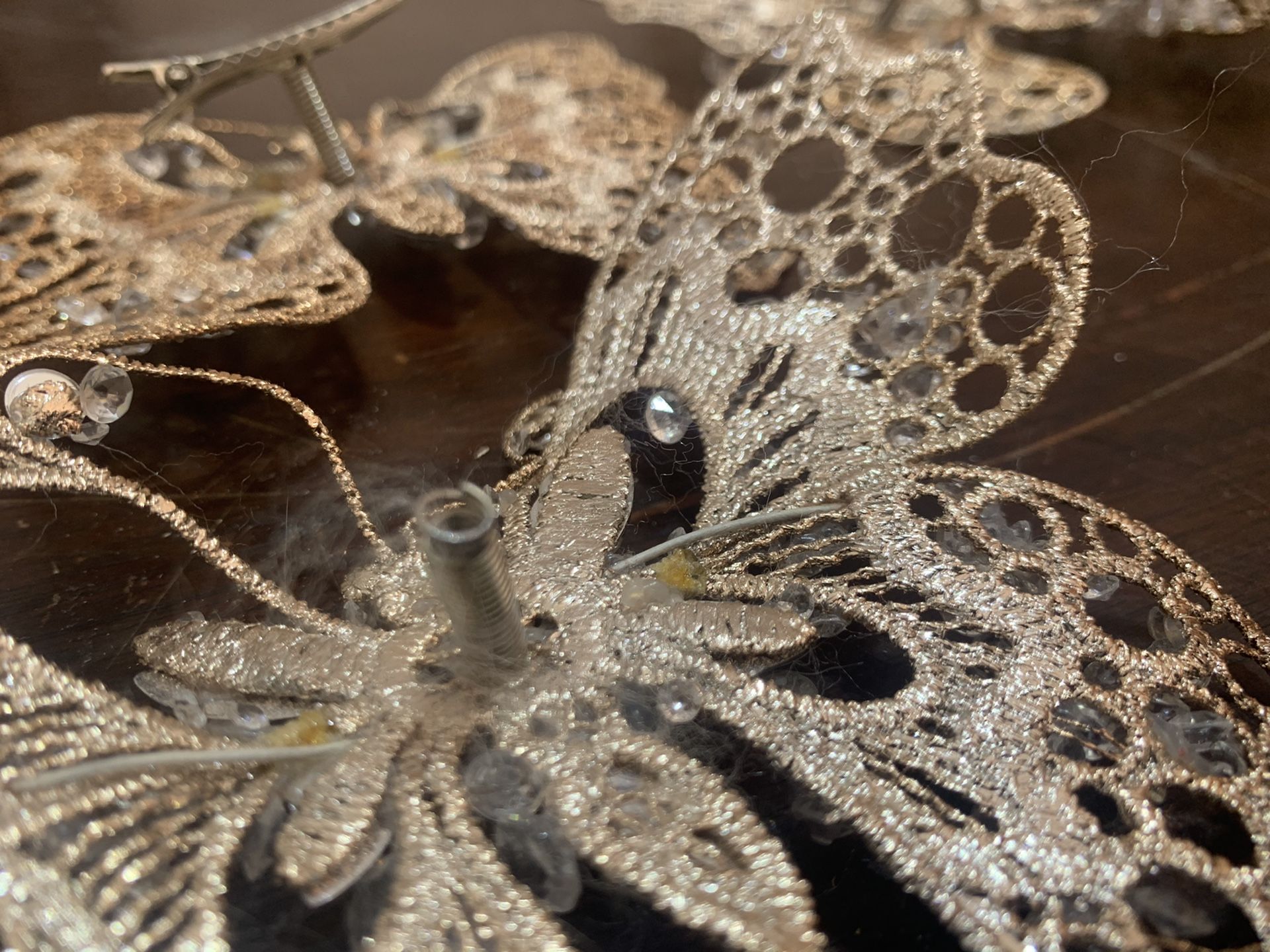 Glitter clip butterflies x 4 decor art craft