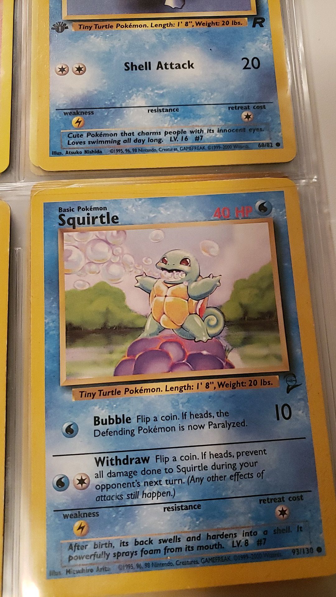 1999 squirtle pokemon card
