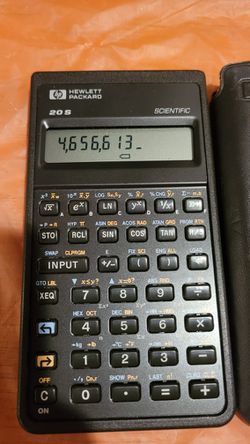 Hewlett Packard HP 20S Scientific Calculator w Soft Case 1987 USA VINTAGE Thumbnail