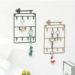 Feilifan Key Rack,Decorative Wall Mounted Holder with 11 Key Hook Key Rack Holder Organizer Metal Key Holder Thumbnail