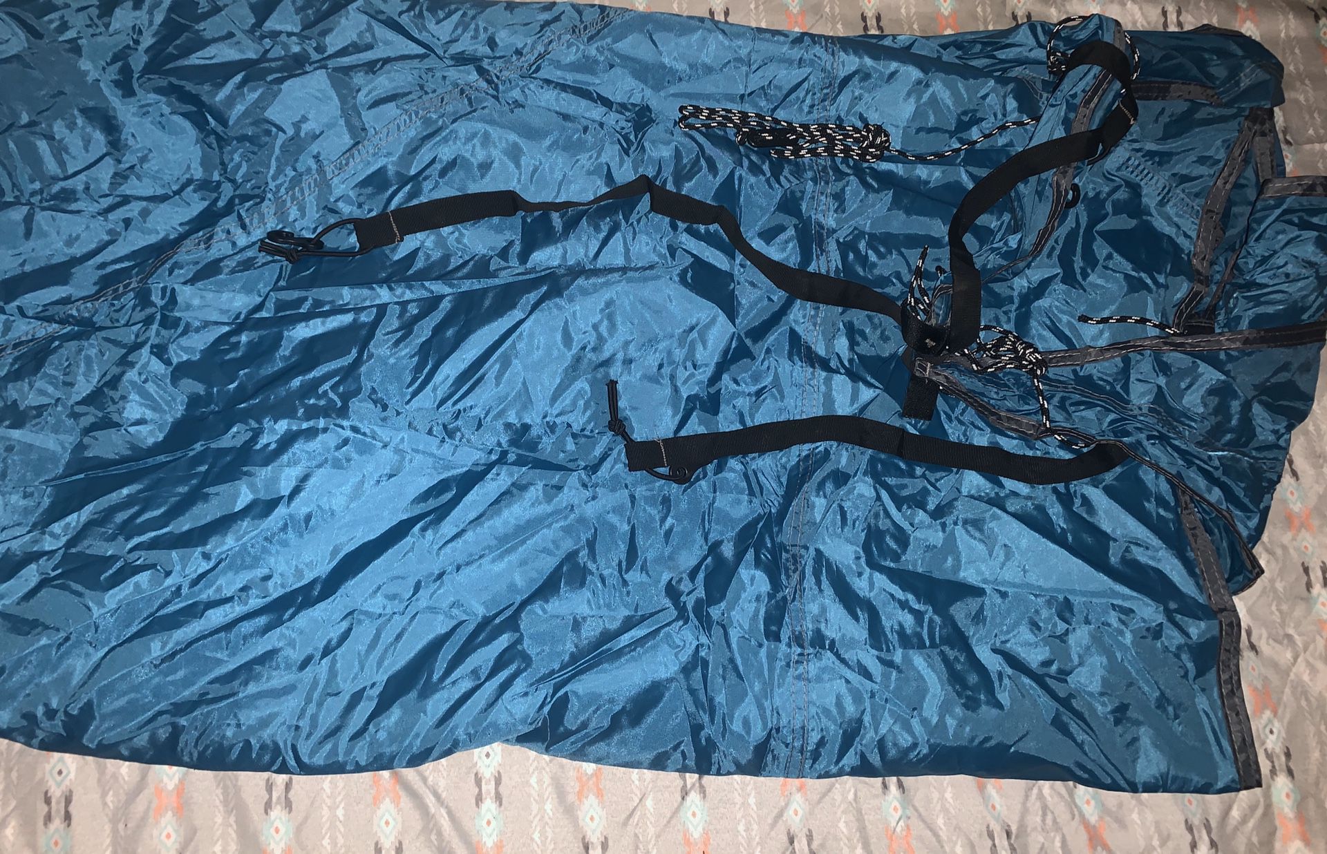 Tent Flyscreen/Windscreen Blue With Clips