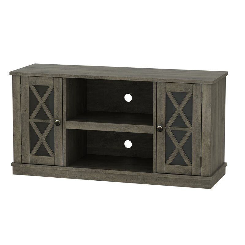 TV Stand for TVs up to 50" With Adjustable Shelves And Cable Management