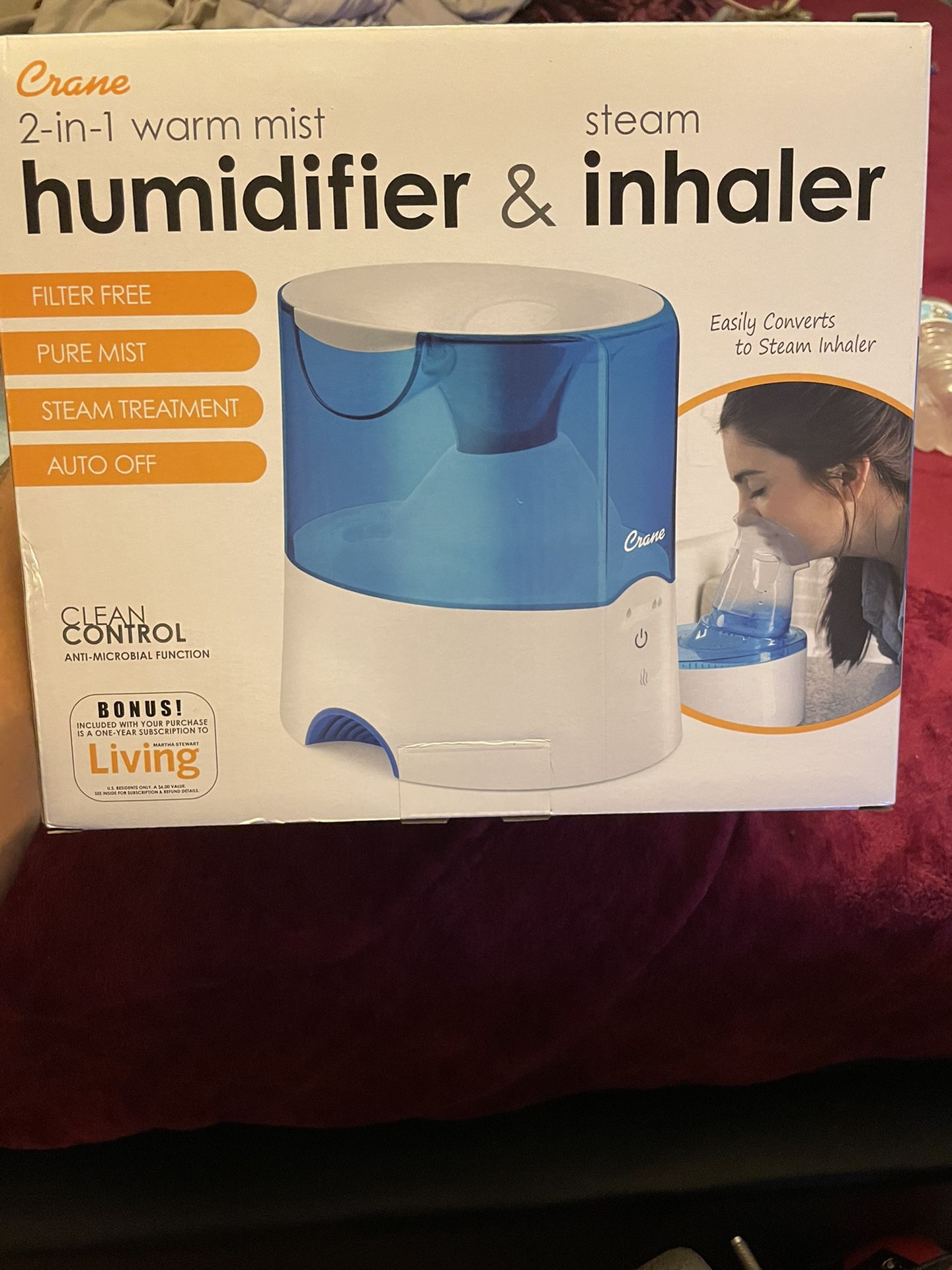 2-in -1 Warm Mist Humidifier & Steam Inhaler 