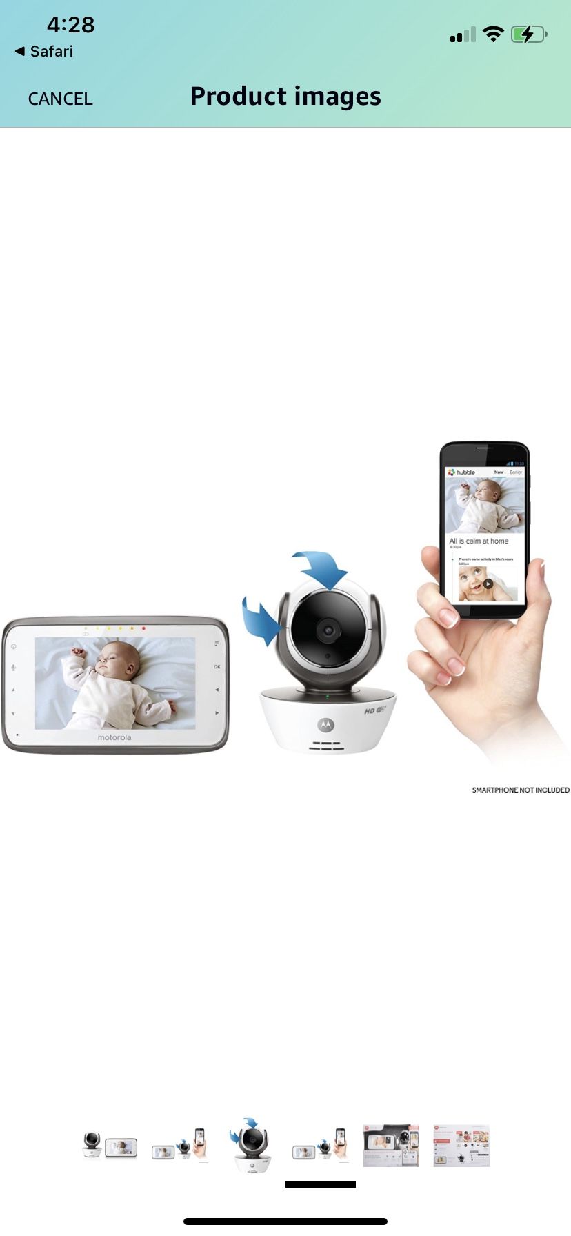 Motorola MBP854CONNECT Dual Mode Baby Monitor with 4.3-Inch LCD Parent Monitor and Wi-Fi Internet Viewing