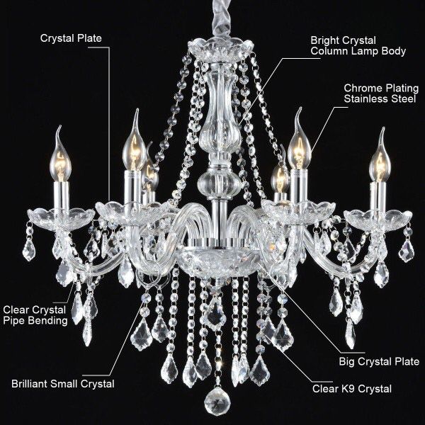 Modern Elegant Crystal Chandelier Ceiling Light Kitchen dining room bed furniture appliances decoration light