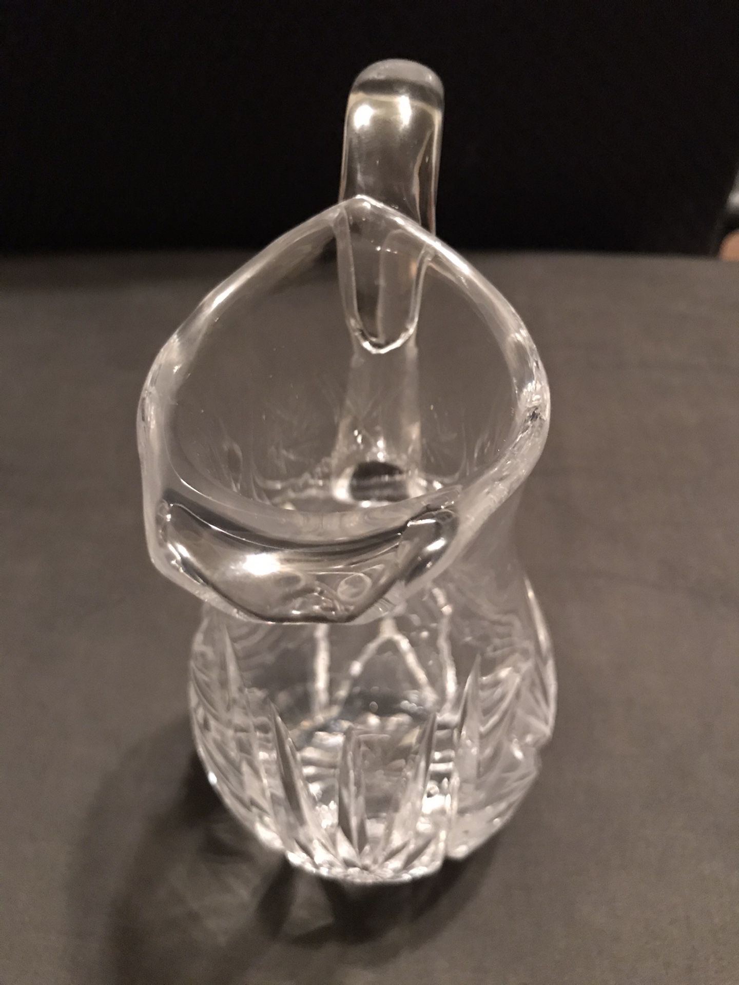Vintage 8 Point Star Crystal Cut Glass Pitcher 8 1/8”Tall in Excellent Condition