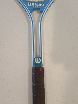 VINTAGE WILSON L 4 1/4 TENNIS RACKET RACQUET with COVER Chris Evert Rally Thumbnail
