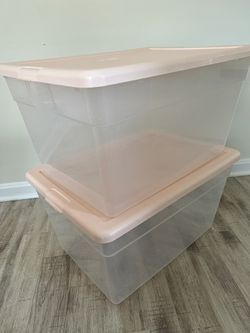 Two Plastic Storage Boxes Thumbnail