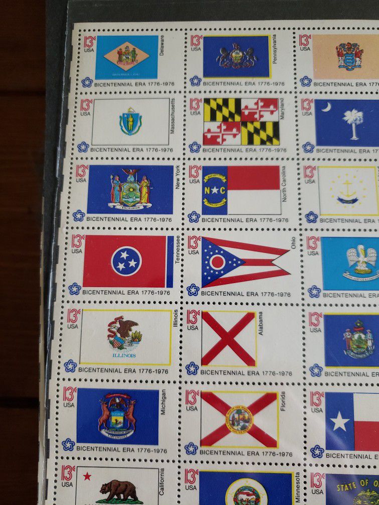 US Postage Stamps (State Flags)