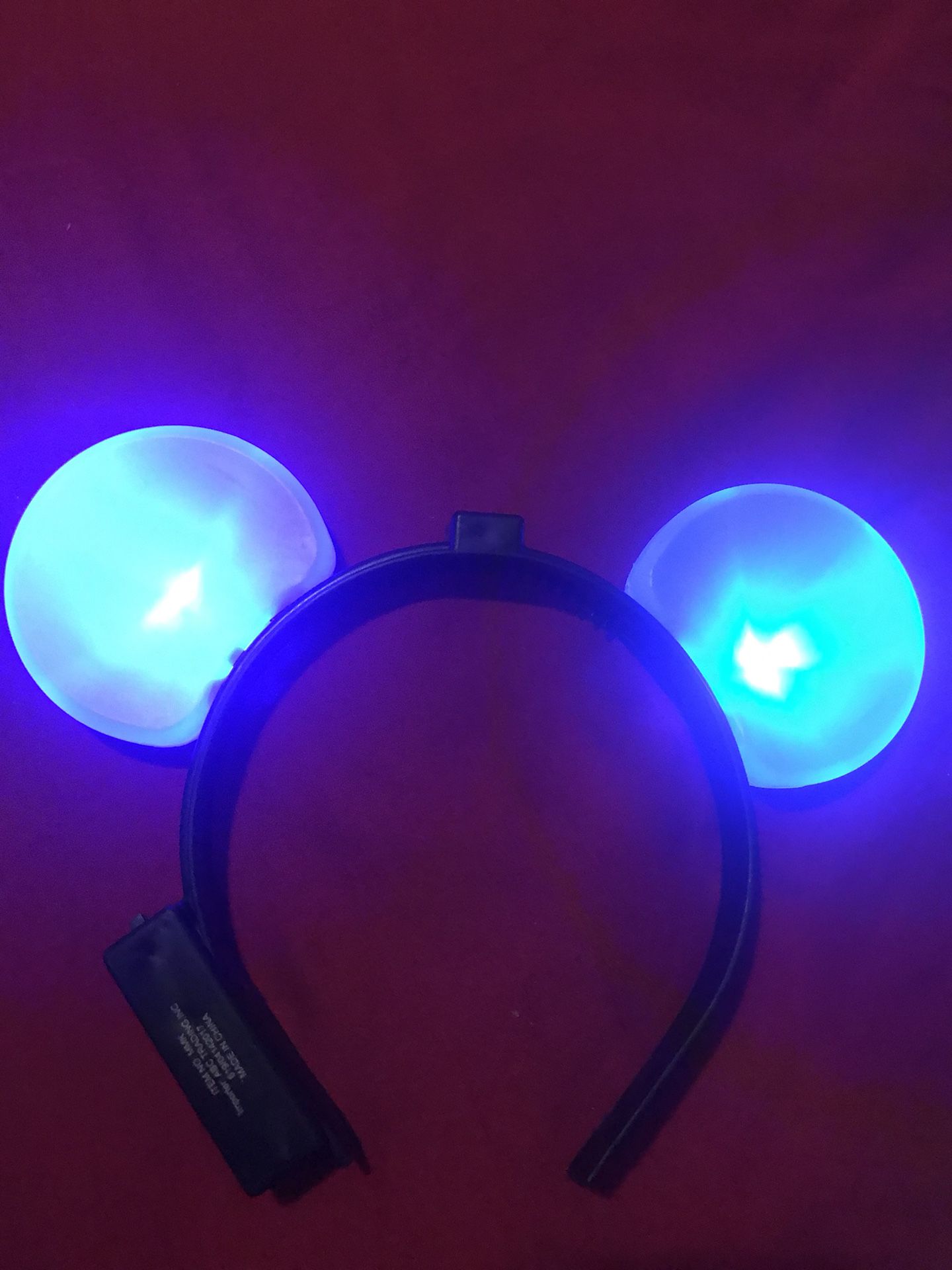 Mickey mouse ears with led lights