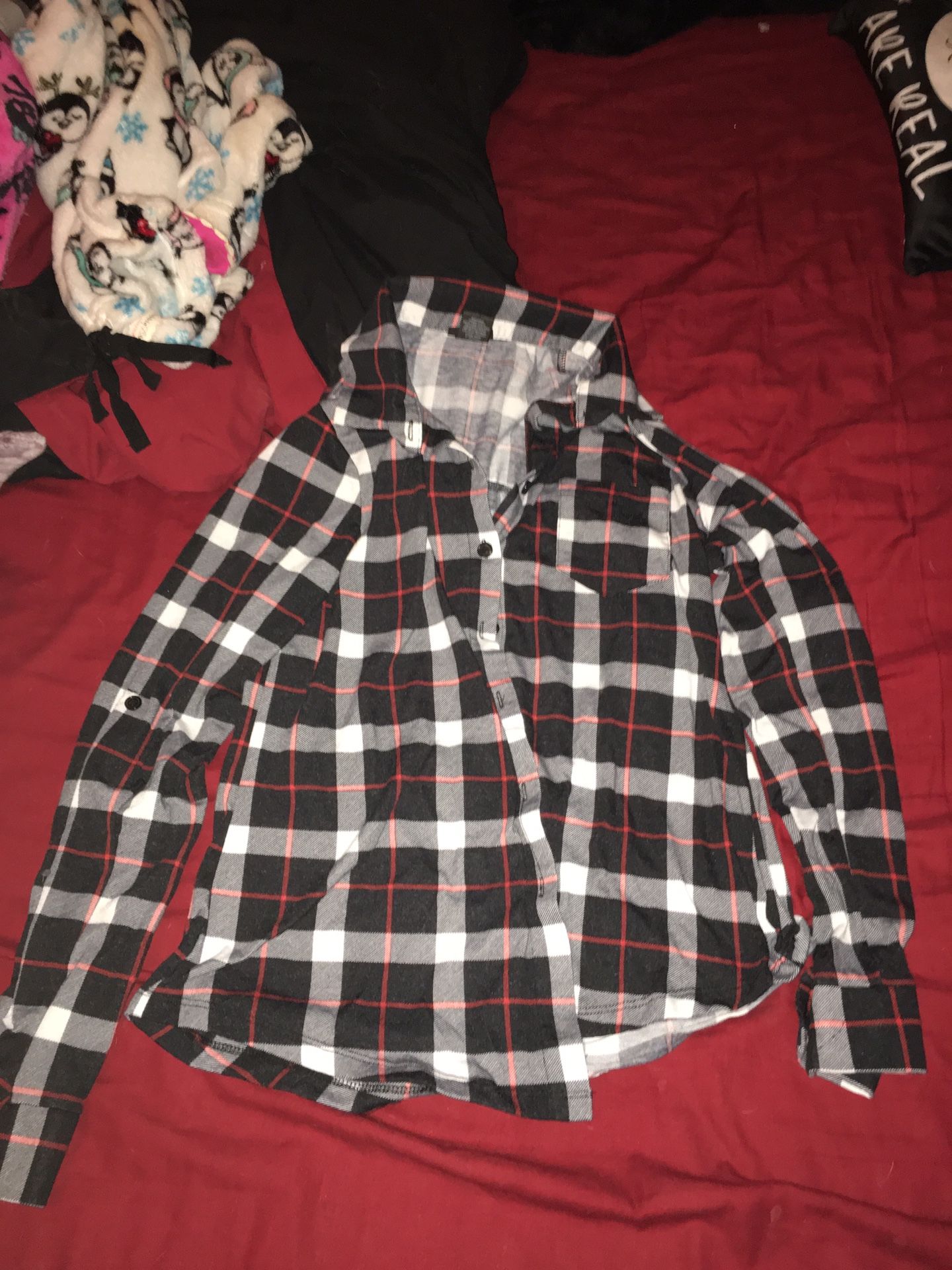 Women’s size medium plaid shirt