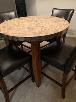 Dinning Room Round Pub Table /w Chairs Thumbnail