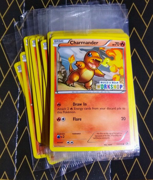 Details about   NEW SEALED Build a Bear Workshop Pokemon Charmander Promo Trading Card 17/113 