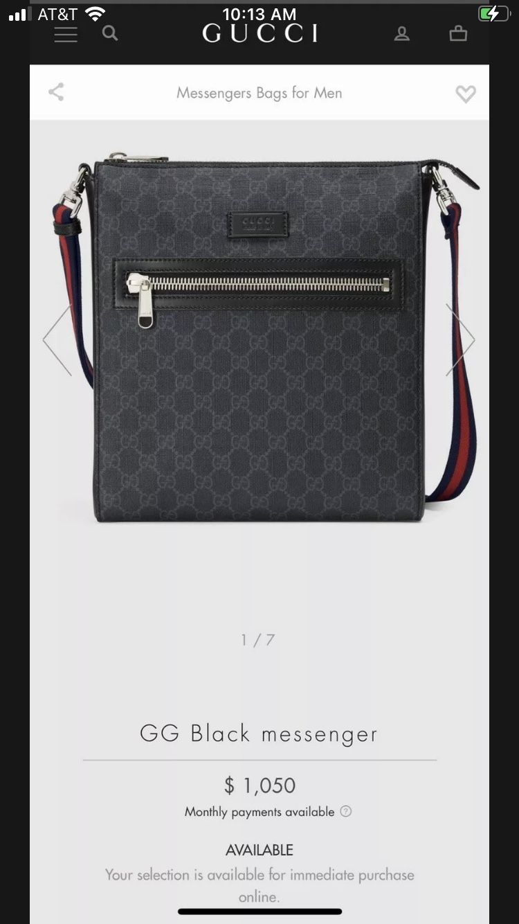 AUTHENTIC GUCCI SUPREME GG WEB STRAP MESSENGER BAG LARGE 474137 USED ONCE