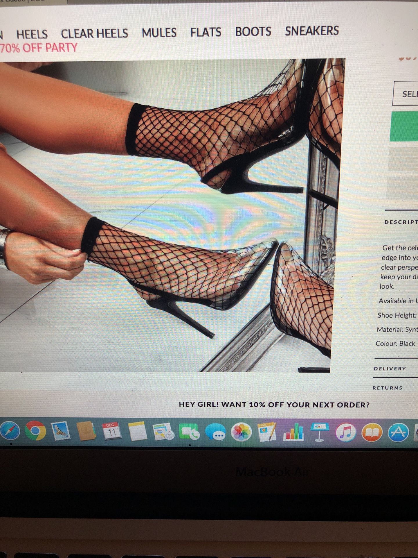 Brand new fishnet heels