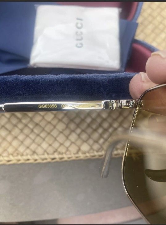 Gucci Women's Fashion GG0365S GG/0365/S 003 Gold Square Sunglasses 63mm