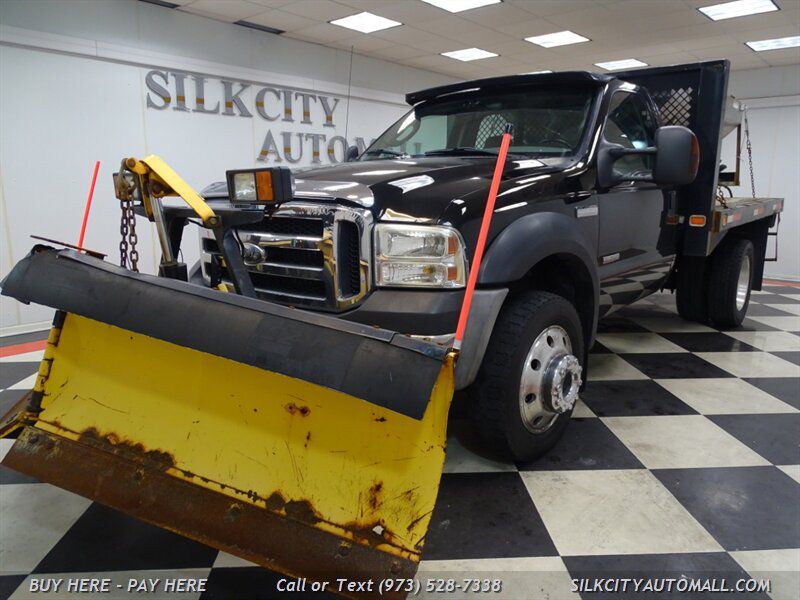 2006 Ford F-450 SD Flatbed 4x4 DUALLY V SNOW PLOW Aluminum Sander