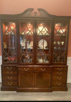All Wood China Cabinet For Sale Great Condition Thumbnail
