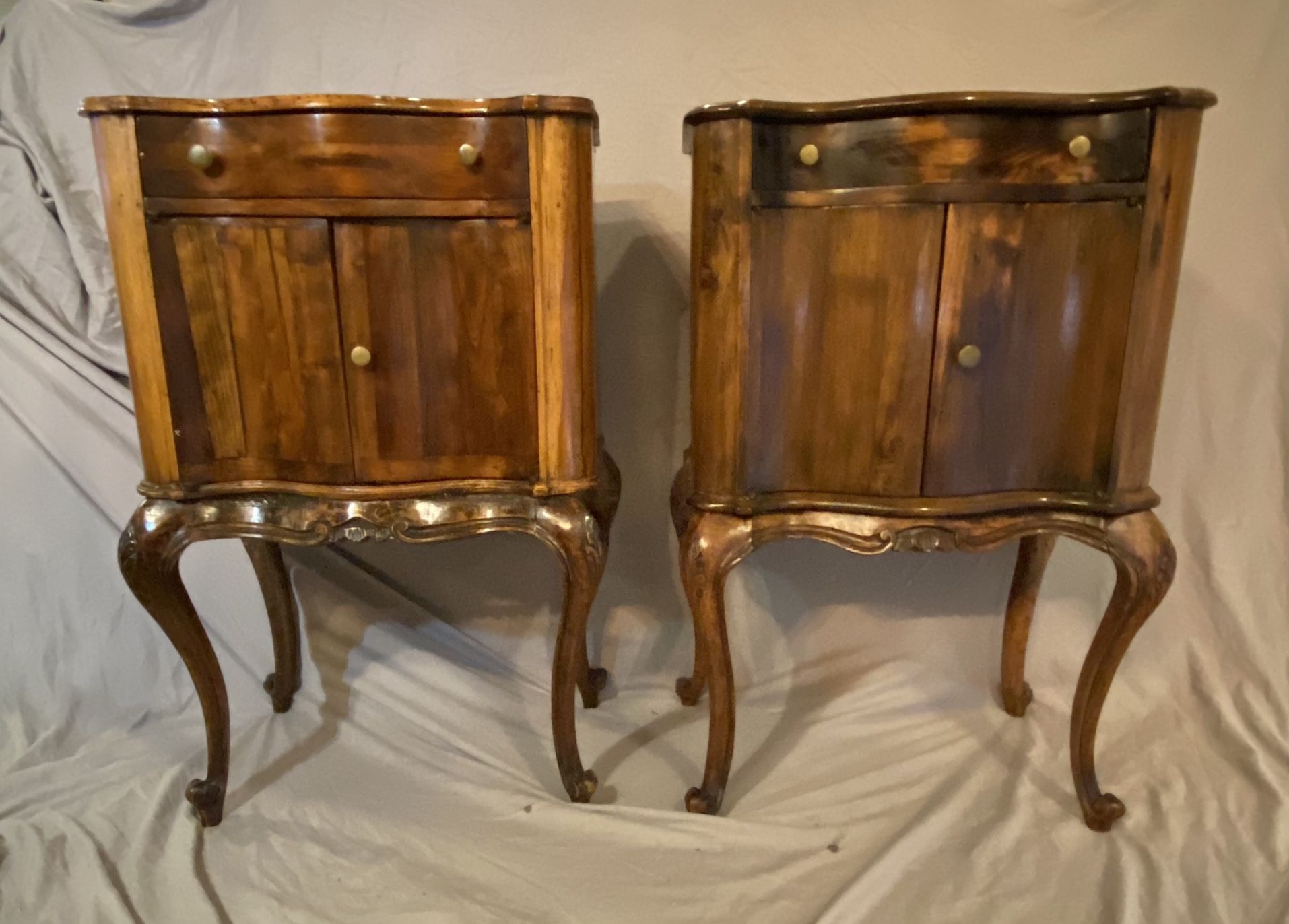 Antique French Country End Tables / Night Stands 