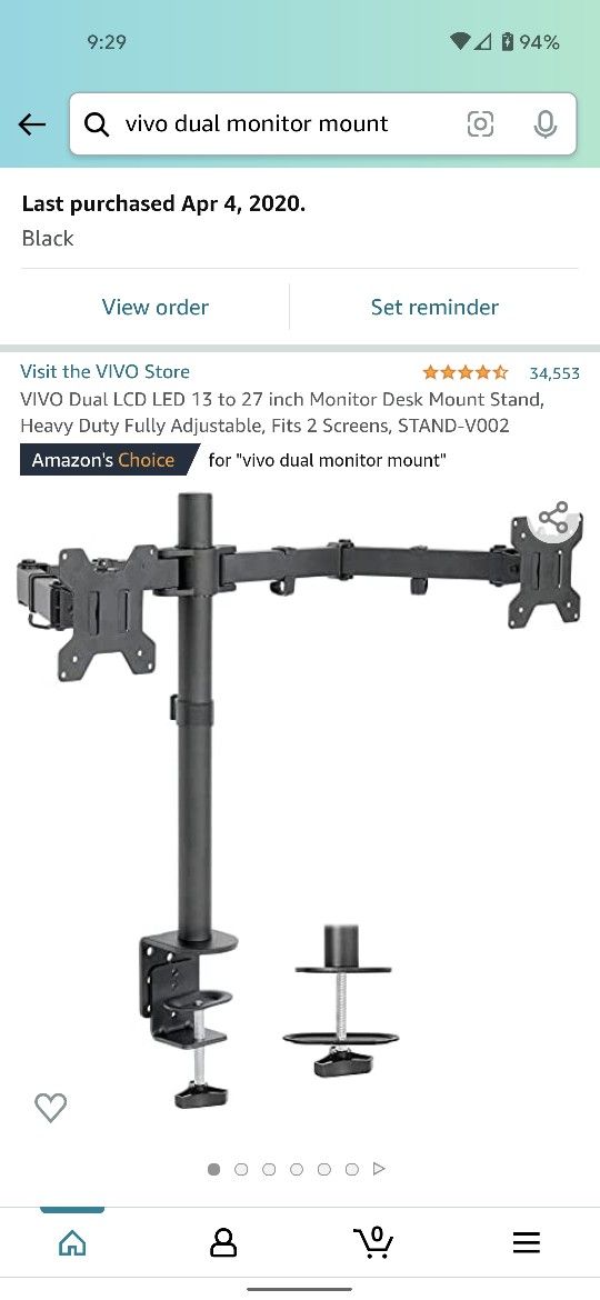 Dual Monitor Desk Mount Stand