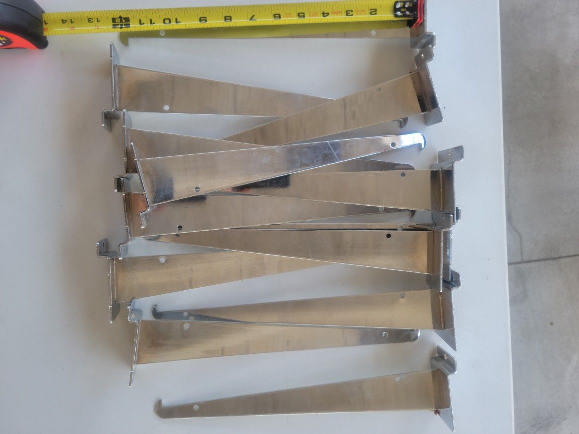 12in Chrome Standard Bracket For Slatwall