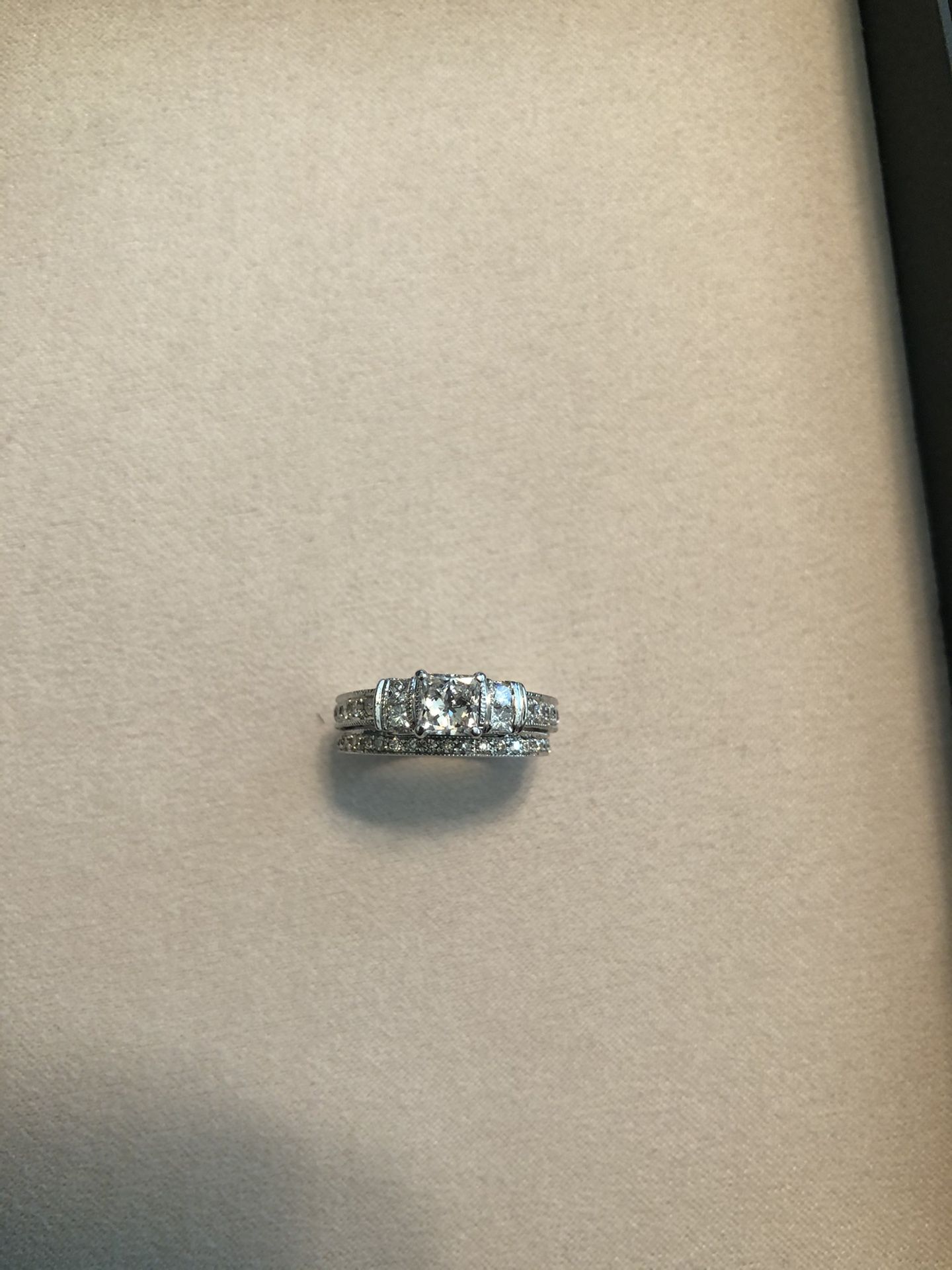 14k White Gold Diamond Wedding Set