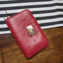 Michael Kors - Small Red Wallet - Missing Wristlet Strap Thumbnail