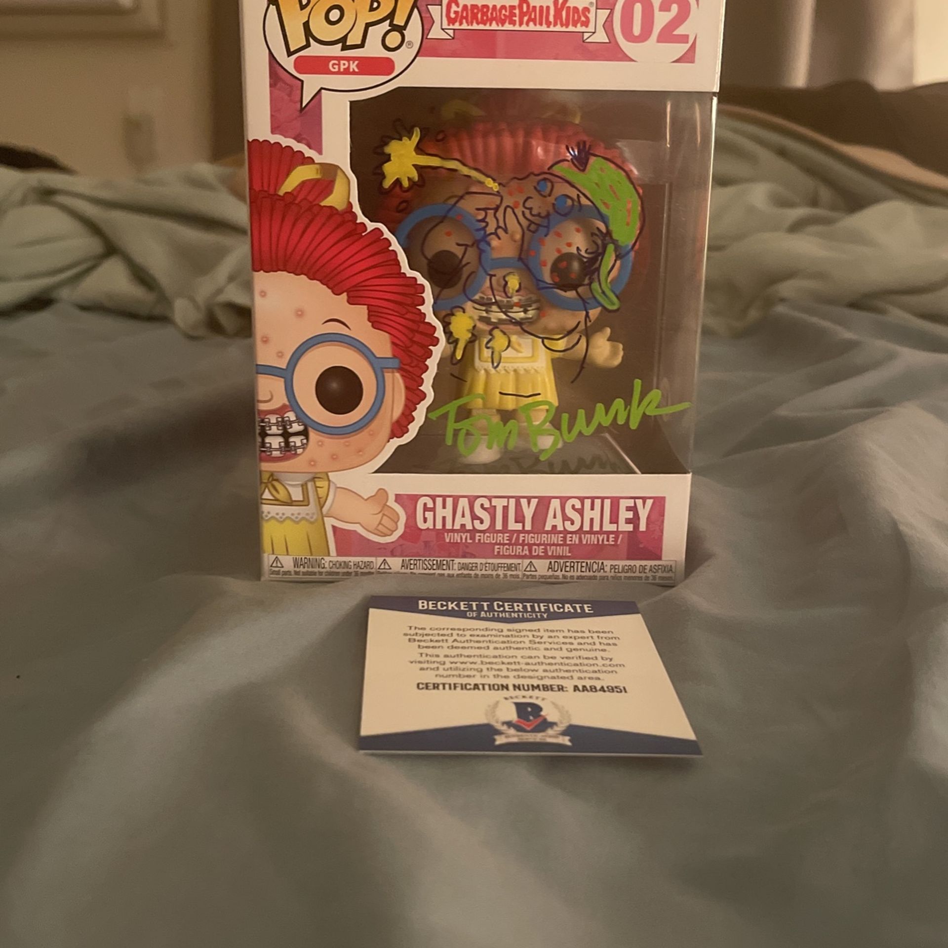 Tom Bunk Signed Ghastly Ashley Funko Pop