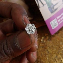 Single Moisanite Diamond Earrings Passes Diamond Tester  Thumbnail
