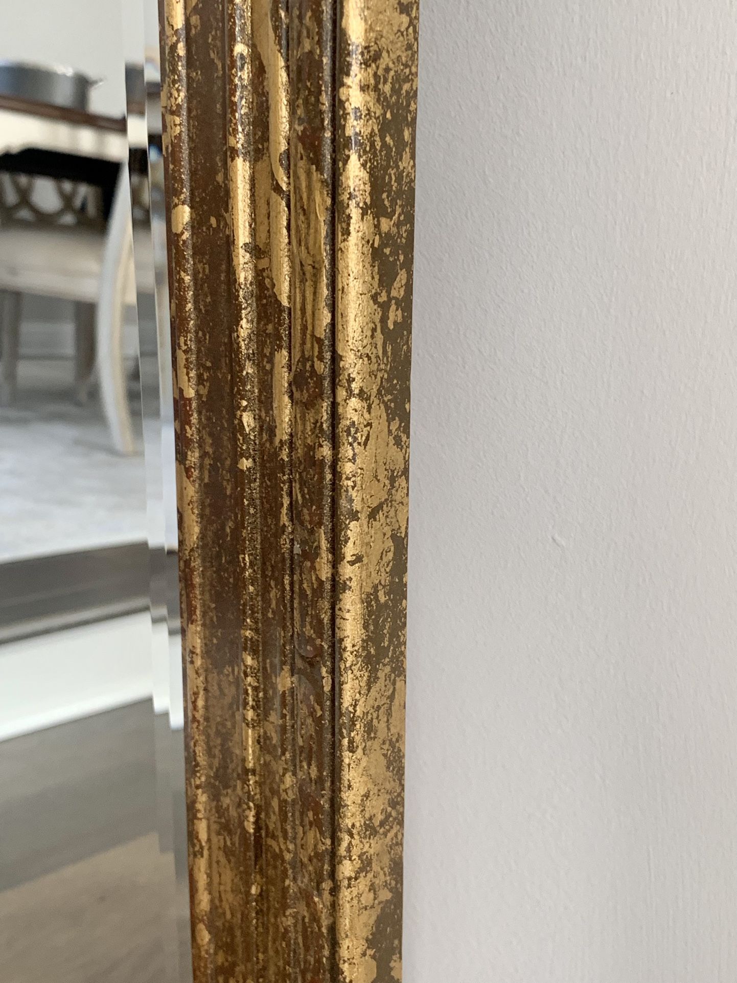 Designer Beveled Gilt Mirror
