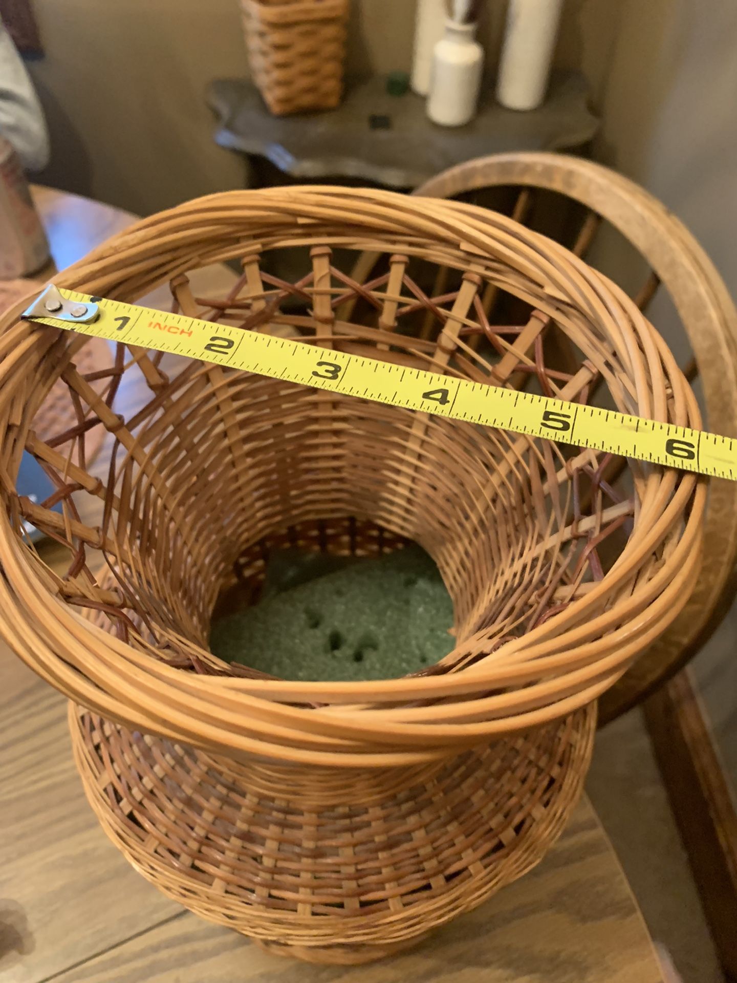 Wicker Basket Vase