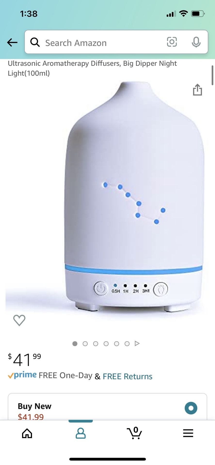 Ceramic Diffuser, Stone Essential Oil Diffuser, Ultrasonic Aromatherapy Diffusers, Big Dipper Night Light(100ml)