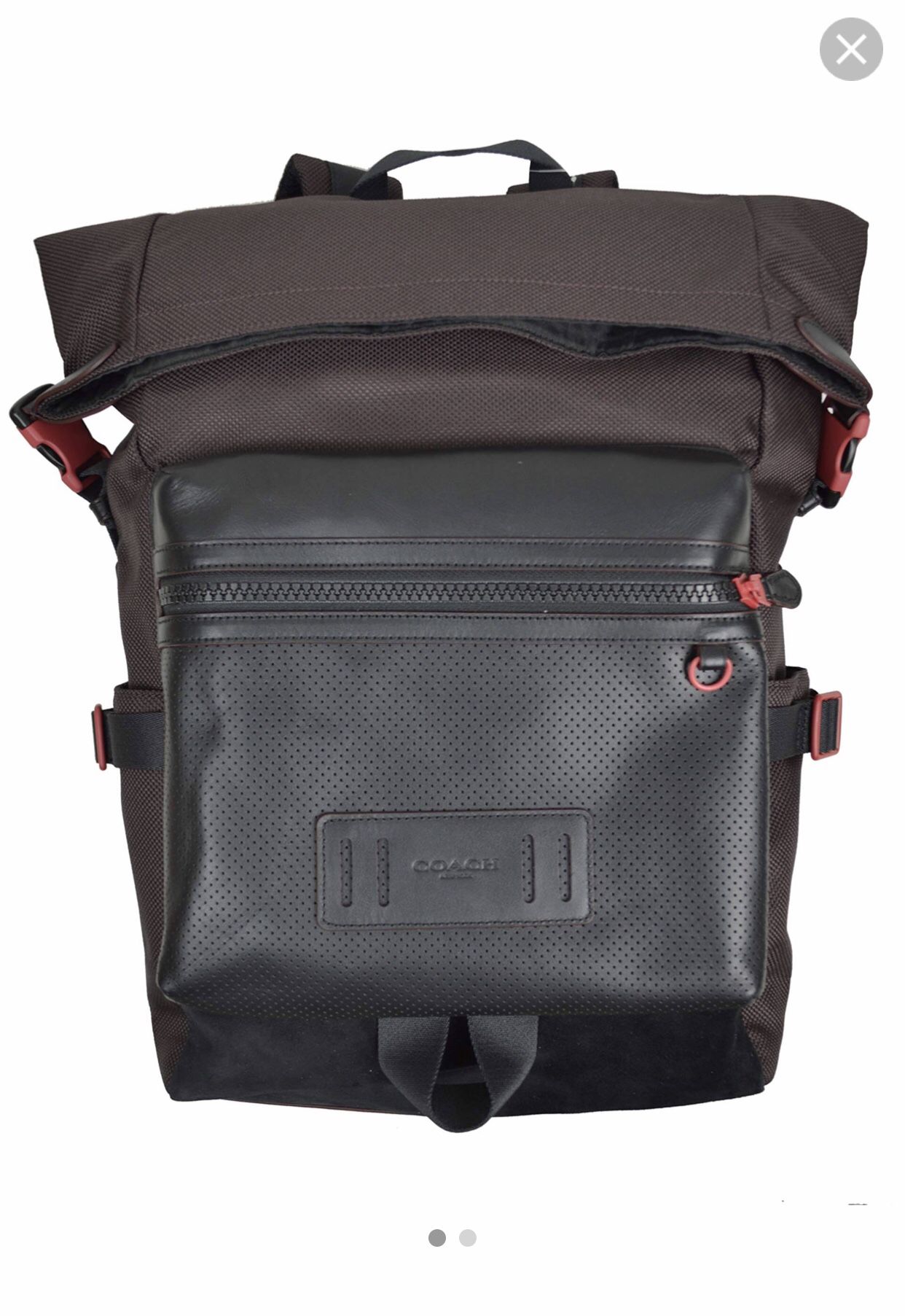 Coach Terrain Roll Top Oxblood Leather Backpack F36090 J7OXB BRAND NEW MSRP $495. Brand New Condition is with tags