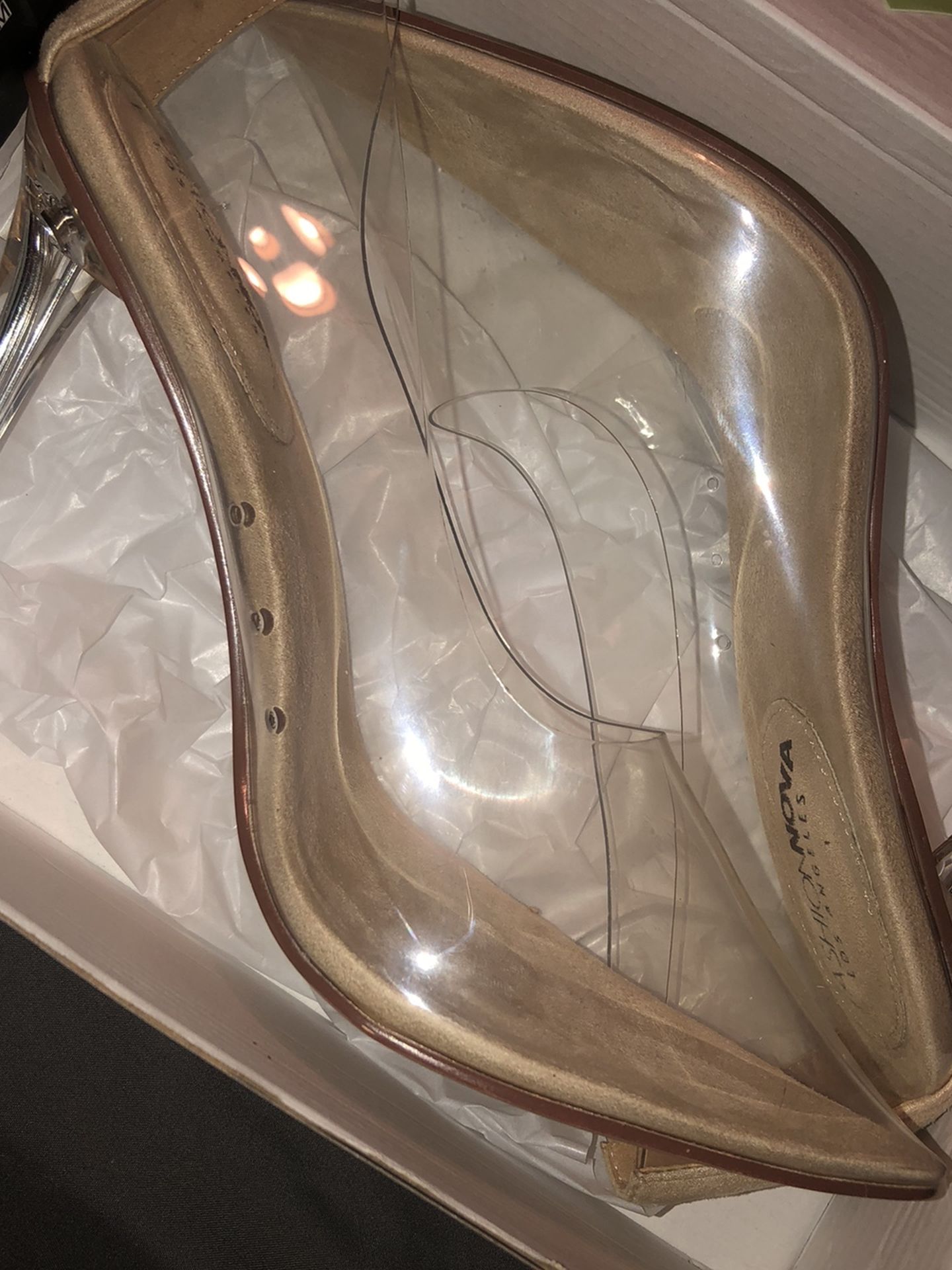 Clear heels