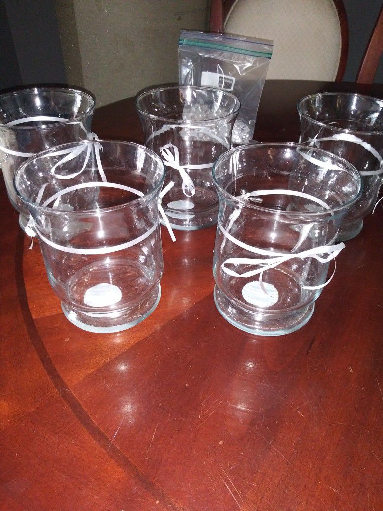 WEDDING OR SPECIAL OCCASION GLASS CENTER PIECES 