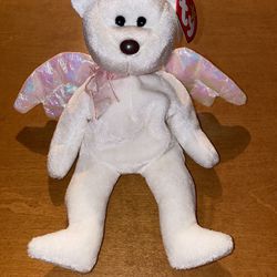 💯Rare Collectible “Halo Bear” Beanie Baby With 1998 Tag Thumbnail