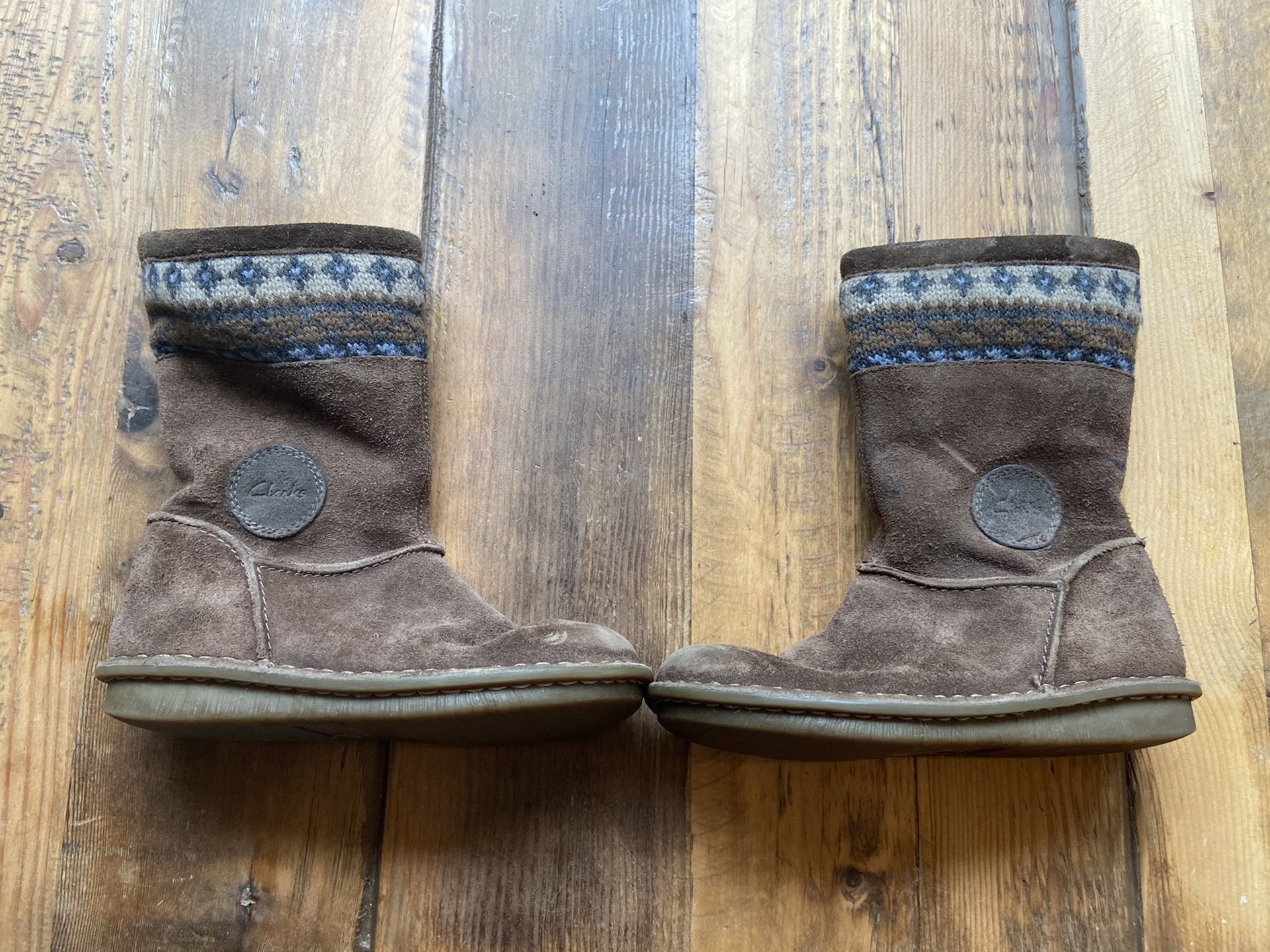 Clarks Girls Toddler Winter Snow Boots - Size 11.5 UK, 12 US
