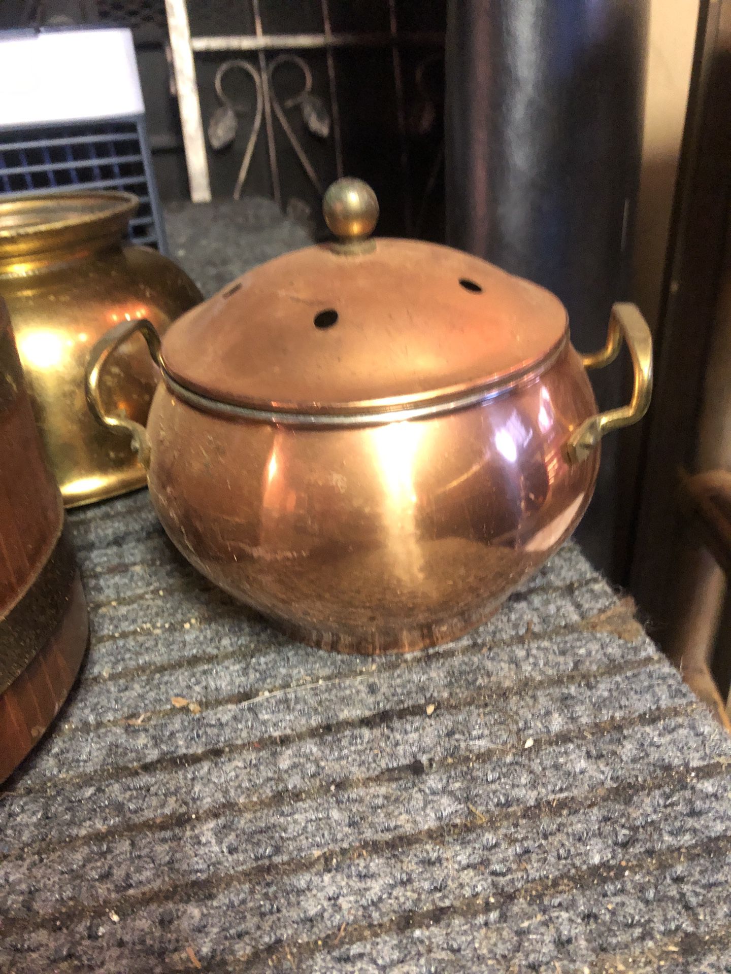 Copper Vintage Potpourri Pot