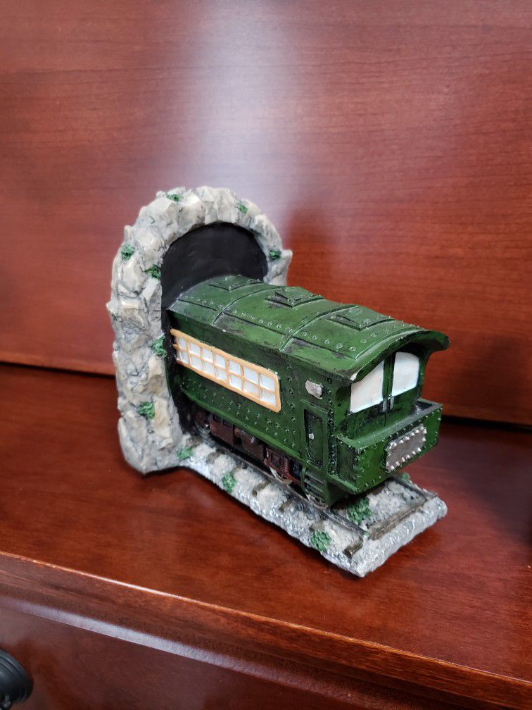 Model of Antique Train Bookends 