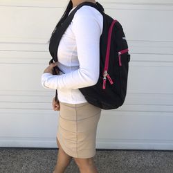 Swiss Gear Backpack, Black & Pink Thumbnail