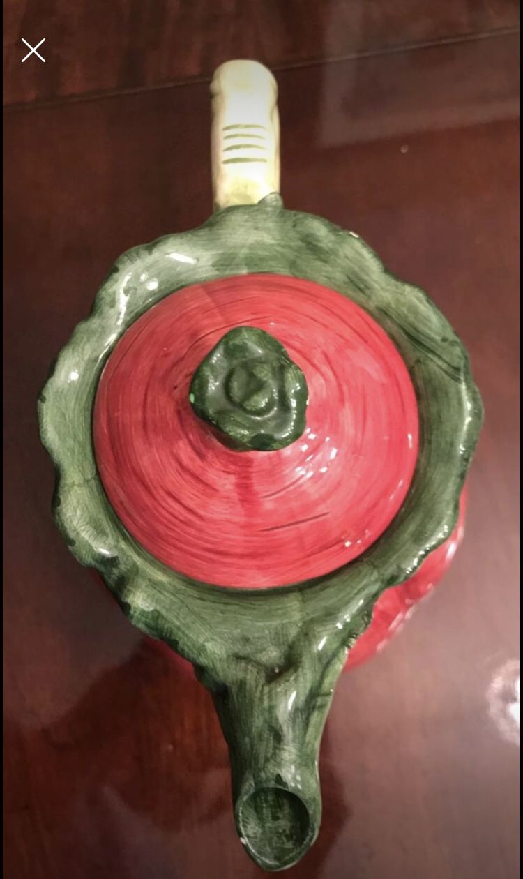 Tea Pot Vintage Radish Design Hans Glazed Ceramic