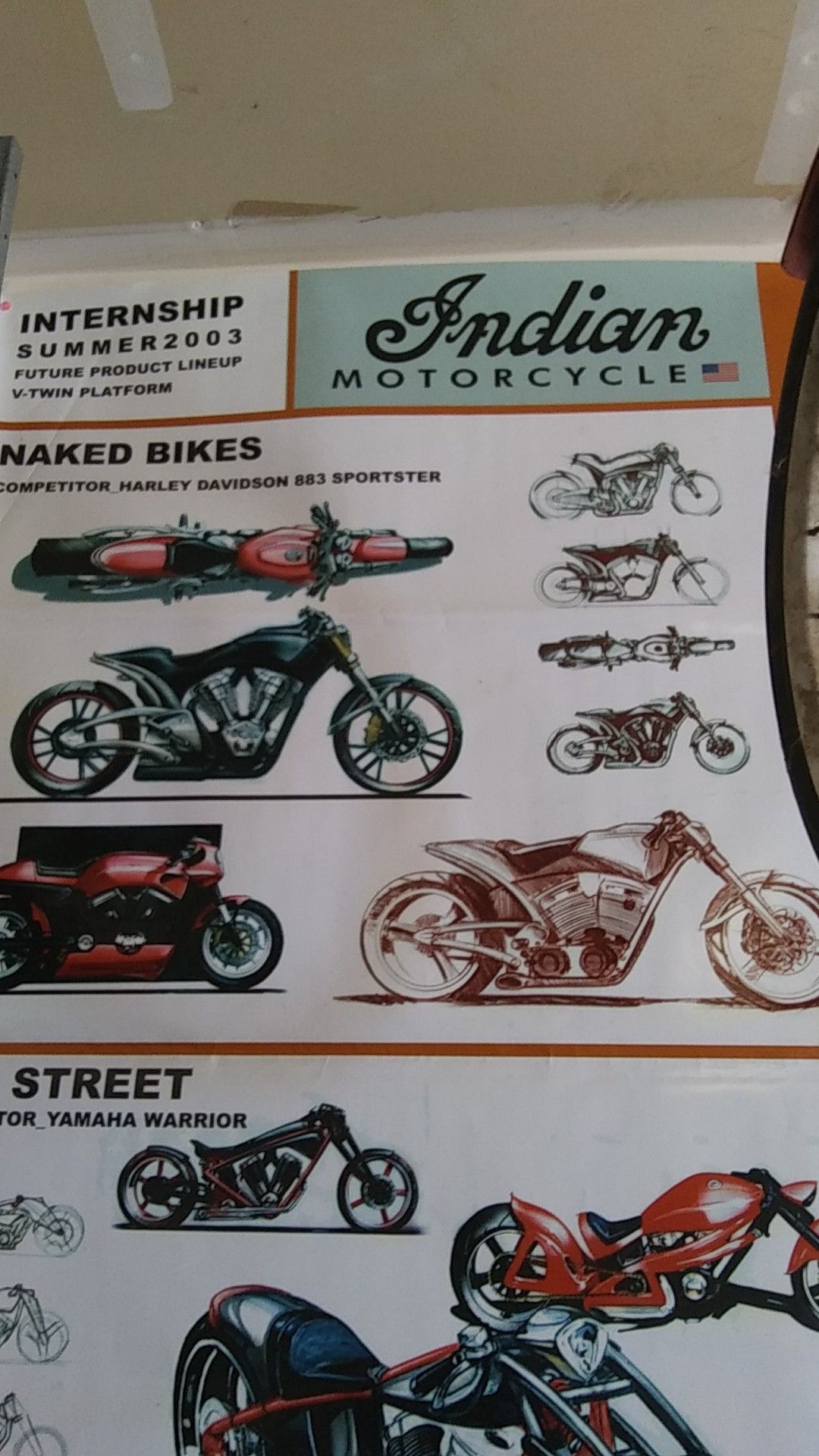 Harley-Davidson, Indian. Motorcycle poster
