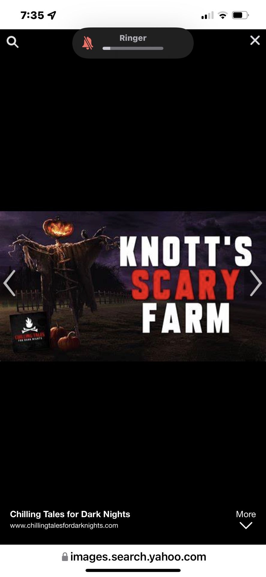 Knotts Scary Farm Ticket 10/28