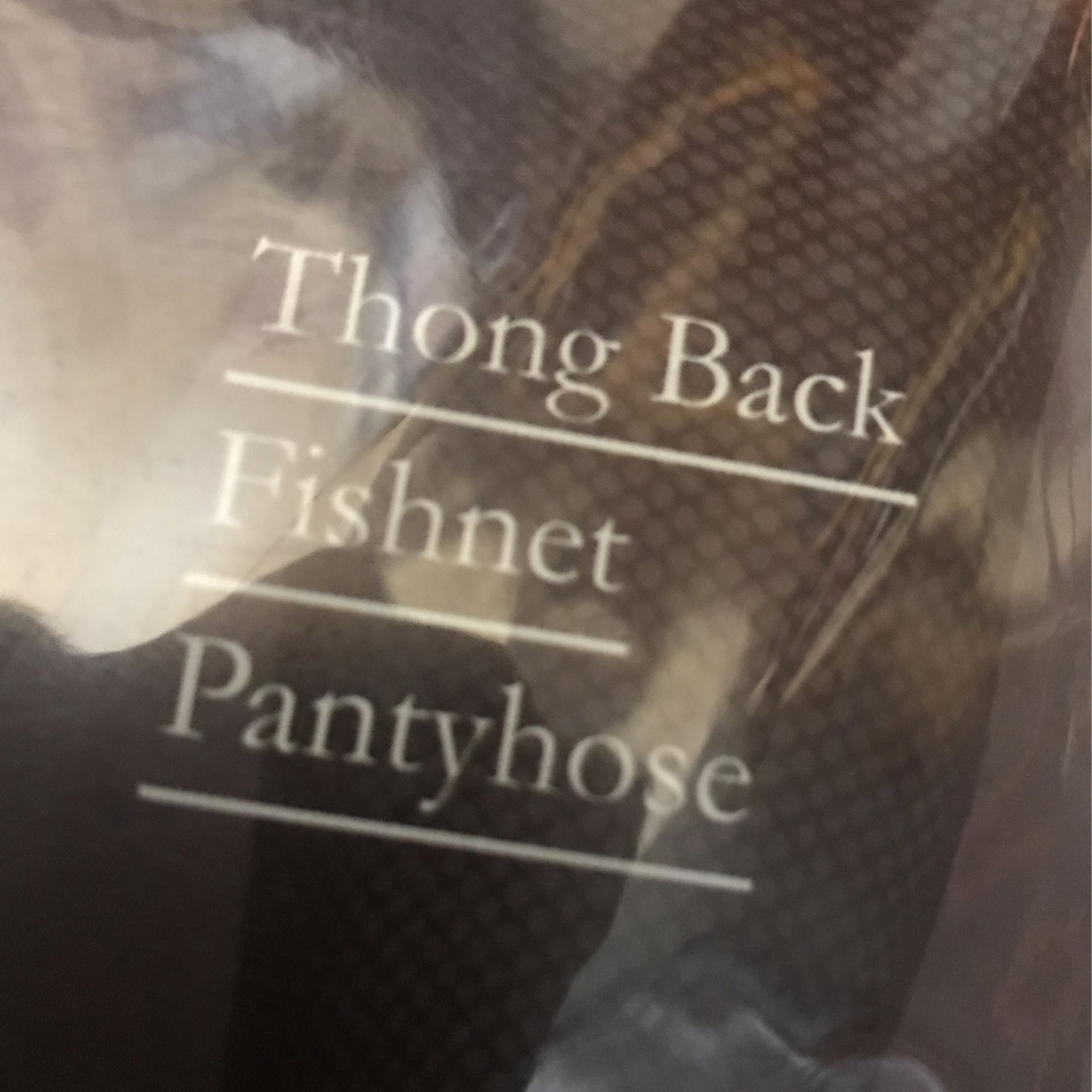 Red Thong Back Open Stockings Hose Cheeky Fishnet