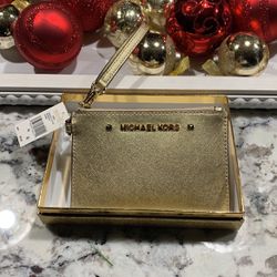 NEW Michael Kors Gold Wristlet Thumbnail
