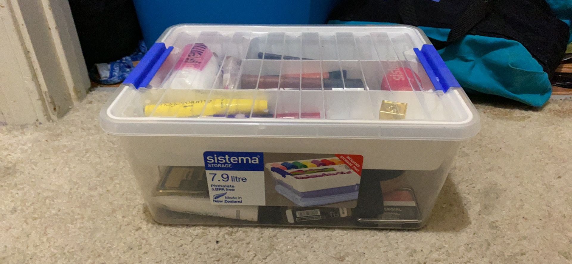 Stackable plastic containers one medium one large for sale
