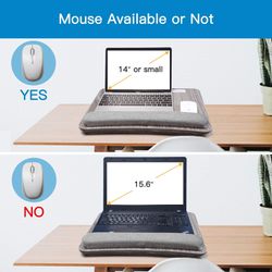 Lap Laptop Desk - Portable Lap Desk with Pillow Cushion, Fits up to 15.6 inch Laptop, with Anti-Slip Strip Thumbnail